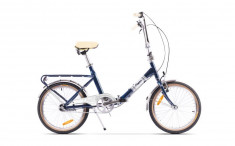 Bicicleta Pliabila Pegas Retro, Cadru Aluminiu, 3 Viteze, 2018, Culoare Albasatru foto