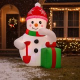 Om de zapada gonflabil pentru exterior, cu iluminare LED, 180 cm, compresor integrat, alb Household NewTrend