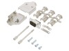 Conector Amphenol D-Sub 9-Pin Tată pe Cablu, Aliaj Zinc, Nichelat, Ecranat, Terminal Șurub, UNC 4-40