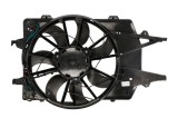 GMV radiator electroventilator Ford Focus 1, 03.2001-11.2004, motor 1.8 TDCi, benzina, cutie manuala, cu AC, 270 W; 385 mm; 4 pini