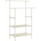 SONGMICS Raft de haine cu bara dubla pentru umerase, 2 polite, incarcare 70 kg, 114x45x171cm, alb Household NewTrend
