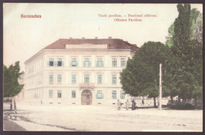 5034 - CARANSEBES, Timisoara, pavilionul Ofiterilor - old postcard - used - 1911