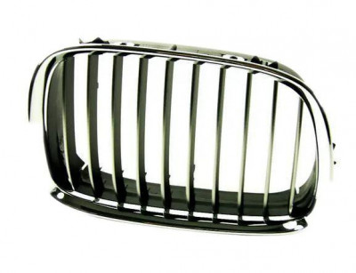 Grila radiator Bmw Seria 5 (E39), 01.1996-1999 dreapta, crom/crom/negru, 51138159316, 201616-1 foto