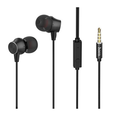 Handsfree Casti In-Ear HOCO M51, Cu microfon, 3.5 mm, Negru foto