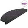 VidaXL Covorașe pentru scări, 20 buc., 65x24x4 cm, antracit, semirotunde, mari