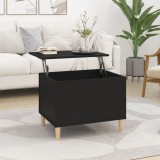 Gossi masuta de cafea, negru, 60x44,5x45 cm, lemn prelucrat