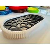 Sapuniera 3D, model Wave, Alb Negru