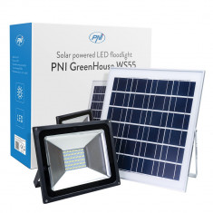 Aproape nou: Reflector LED 50W PNI GreenHouse WS55 cu panou solar si acumulator foto