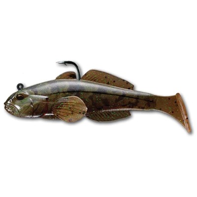Swimbait Live Target Goby, Brown / Pumpkin, 8cm, 14g, 3buc/pac foto