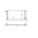 Radiator racire Ford Transit, 08.1994-08.2000, Motorizare 2, 5 D 51kw Diesel, tip climatizare fara AC, cutie Manuala, dimensiune 600x340x34mm, Cu lip, Rapid