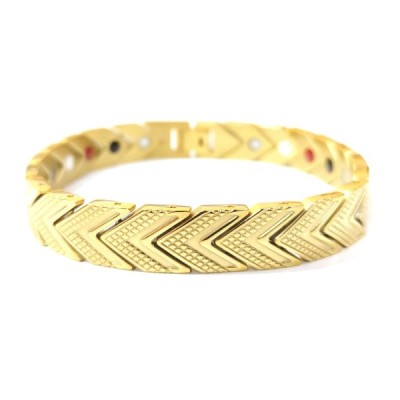 Bratara magnetica din otel inoxidabil, gold, model TY033QJ foto