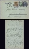 Germany 1903 Uprated Tricolor Postcard Merscheid to Jambes Belgium DB.279