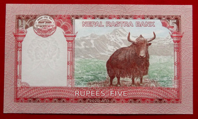Nepal 5 Rupees 2020 UNC necirculata ** foto