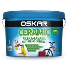 Vopsea Ultralavabila Oskar ceramic lucios, alba foto