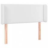 Cumpara ieftin Tablie de pat cu aripioare alb 83x16x78/88 cm piele ecologica