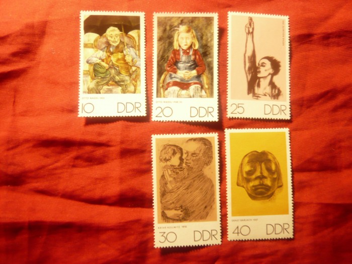 Serie mica DDR 1970 - Arta , Pictura 5 valori (din 6 val)