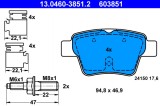 ATE 13.0460-3851.2 set placute frana,frana disc