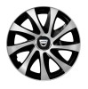Set 4 capace roti Drift exrta Gri-Negru R15 pentru gama auto Dacia, Autohelix MSA