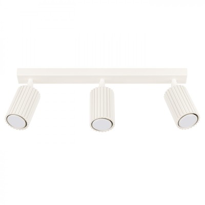 Lampă De Tavan Karbon Bej Aluminiu 3 Becuri Tub Minimalist De Interior foto