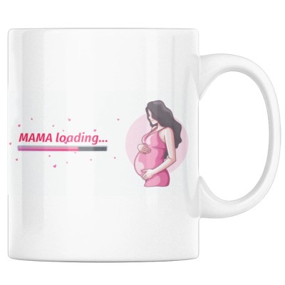 Cana alba personalizata &amp;quot;Cadou pentru o viitoare mamica&amp;quot;, INOVATIX&amp;reg;. 330 ml foto