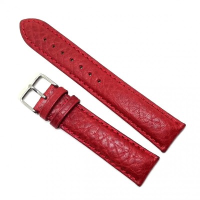 Curea de ceas din piele naturala anti-alergica Rosie 18mm 20mm 22mm 24mm C3059-7D22 foto