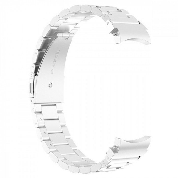 Curea otel, compatibila Samsung Galaxy Watch 4, 44mm, VD Very Dream&reg;, Quick Release, Arctic Silver