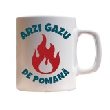 Cana alba personalizata &quot;Arzi gazu de pomana&rdquo;, INOVATIX&reg;. 330ml