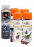 Kit complet reparatie si vopsire jante culoare Orange Fluorescent, V4, AVEX