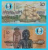 Australia (pick 49) 10 Dollars 1988 UNC; Prima bancnotă de polimer din lume; Comemorativă