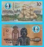 Australia (pick 49) 10 Dollars 1988 UNC; Prima bancnotă de polimer din lume; Comemorativă