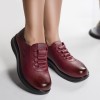 Pantofi casual kaina rosii piele ecologica, 36, Rosu