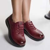 Pantofi casual kaina rosii piele ecologica, 36