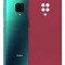 Husa Silicon Silk Touch compatibila cu Xiaomi Redmi Note 9 Pro, interior catifea, Visiniu