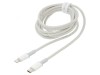 Cablu USB 2.0 Apple Lightning și USB C 2m alb textil, Baseus