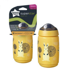 Cana Tommee Tippee Sippee cu protectie BACSHIELD™ si capac, 390 ml, 12 luni +, Galben, 1 buc