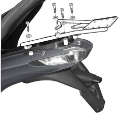 Portbagaj metalic spate Piaggio MP3 ABS HPE (19-21) &ndash; MP3 LT Sport (13-20) &ndash; MP3 LT Yourban (12-21) 4T LC 300cc &ndash; (culoare: negru)