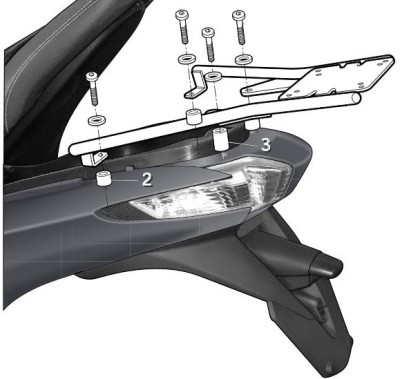 Portbagaj metalic spate Piaggio MP3 ABS HPE (19-21) &amp;ndash; MP3 LT Sport (13-20) &amp;ndash; MP3 LT Yourban (12-21) 4T LC 300cc &amp;ndash; (culoare: negru) foto