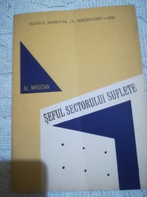 1963, Program Teatrul Alecsandri IASI, Al Mirodan, iudaica, Seful sectorului su foto