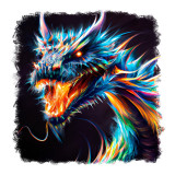 Cumpara ieftin Sticker decorativ Dragon, Multicolor, 55 cm, 11469ST, Oem