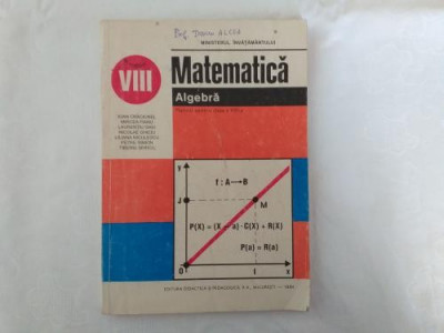 Algebra manual clasa a VIII-a 1994 foto
