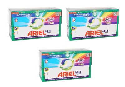 ARIEL All in One PODS, Detergent capsule, Touch of Lenor Color, 111 spalari foto