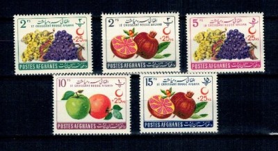 Afganistan 1961 - Fructe, serie neuzata foto