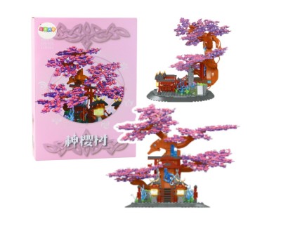 Set de constructie copac de cires, 29 x 33 x 25.5 cm, 1370 piese, Lean 14248 foto