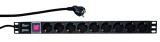 PDU LOGILINK 1U pt. rack 19 inch, 9 prize Schuko, intrare Schuko, max 16 A, on/off, 2 m, &quot;PDU9C02&quot; (timbru verde 0.8 lei)