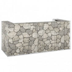 vidaXL Perete gabion pentru pubele, 254x100x110 cm, oțel galvanizat