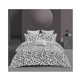 Cumpara ieftin Lenjerie de Pat cu elastic 4 piese pat dublu, Bumbac Satinat - LIM94