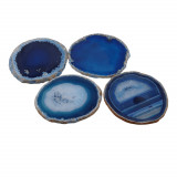 Felie agat albastru rotunda 60-70mm, Stonemania Bijou