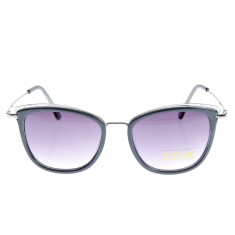 Ochelari de soare cat-eye cu rame gri si lentile degrade mov