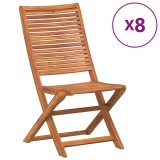 Cumpara ieftin Scaune pliabile 8 buc 51x66x95 cm lemn masiv de salcam