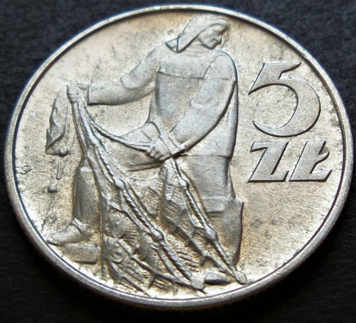 Moneda 5 ZLOTI - POLONIA, anul 1974 * cod 2403 = UNC